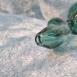 Small Elegant Misty Green Water Pipe Tobacco Smoking Herb Glass Travel Size