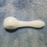 Small Pearl White Smoking Pipe Tobacco Herb Portable Glass Spoon Pocket Size