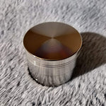 50mm Small Silver 4 Piece Tobacco Herb Grinder Portable Metal Travel Size
