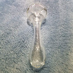 Small Crystal Clear Smoking Pipe Tobacco Herb Portable Glass Spoon Pocket Size