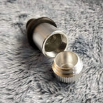 Small Flared Silver Bullet Smoking Pipe Tobacco Herb Portable Metal Travel Size
