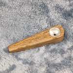 Small Spruce Wood Wedge Smoking Pipe Tobacco Herb Portable Wooden Travel Size