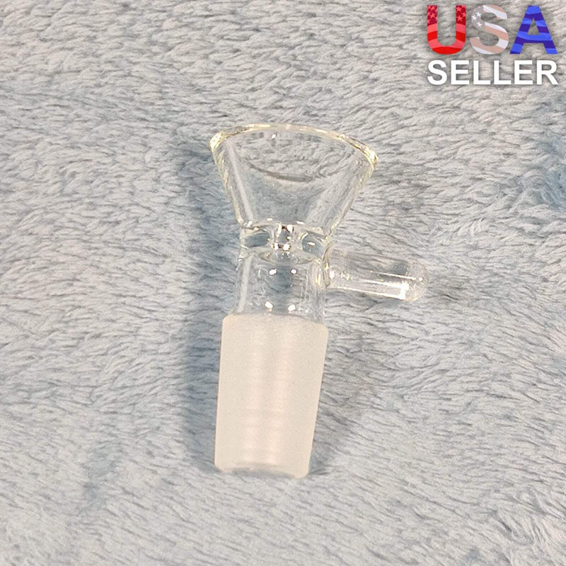 18mm Male Crystal Clear Glass Bowl Replacement Tobacco Herb Water Pipe Piece