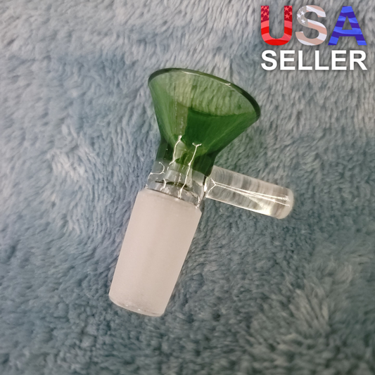 14mm Male Emerald Green Glass Bowl Replacement Tobacco Herb Water Pipe Piece