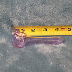 Small Lavender Purple Smoking Pipe Tobacco Herb Portable Glass Spoon Pocket Size