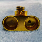 NEW Small Gold Foldable Smoking Pipe Tobacco Herb Portable Metal Pocket Size