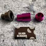 Small Flared Purple Bullet Smoking Pipe Tobacco Herb Portable Metal Travel Size