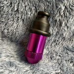 Small Flared Purple Bullet Smoking Pipe Tobacco Herb Portable Metal Travel Size