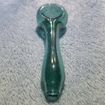 Small Misty Green Smoking Pipe Tobacco Herb Portable Glass Spoon Pocket Size