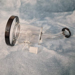Small Premium Obsidian Black Water Pipe Tobacco Smoking Herb Glass Travel Size