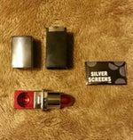 NEW Small Red Metal Lipstick Smoking Pipe Tobacco Herb Portable Travel Size