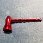 NEW Small Red Bamboo Smoking Pipe Tobacco Herb Portable Metal Pocket Size