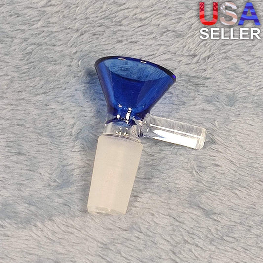 14mm Male Sapphire Blue Glass Bowl Replacement Tobacco Herb Water Pipe Piece