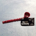 NEW Small Red Bamboo Smoking Pipe Tobacco Herb Portable Metal Pocket Size