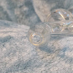 Small Elegant Crystal Clear Water Pipe Tobacco Smoking Herb Glass Travel Size