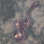 Small Elegant Lavender Purple Water Pipe Tobacco Smoking Herb Glass Travel Size
