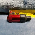 NEW Small Red Bullet Smoking Pipe Tobacco Herb Portable Metal Pocket Size