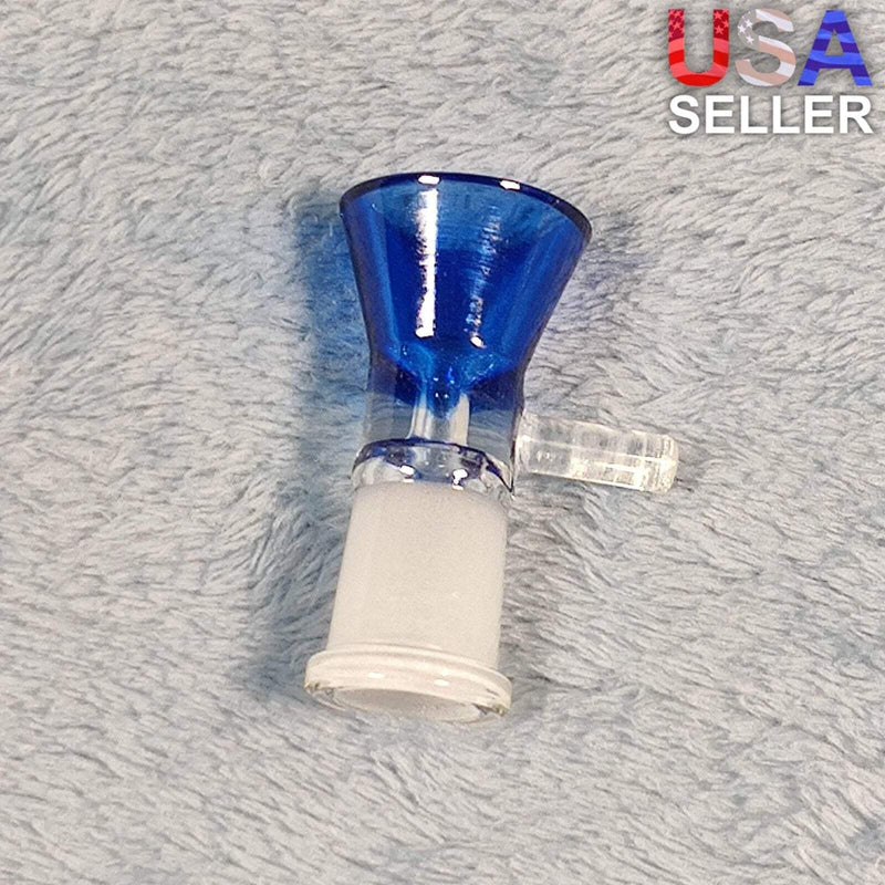 14mm Female Sapphire Blue Glass Bowl Replacement Tobacco Herb Water Pipe Piece