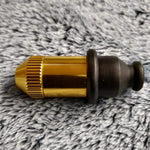 Small Flared Gold Bullet Smoking Pipe Tobacco Herb Portable Metal Travel Size
