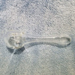Small Crystal Clear Smoking Pipe Tobacco Herb Portable Glass Spoon Pocket Size