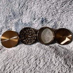 50mm Small Gunmetal 4 Piece Tobacco Herb Grinder Portable Metal Travel Size