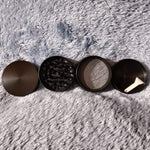 50mm Small Black 4 Piece Tobacco Herb Grinder Portable Metal Travel Size