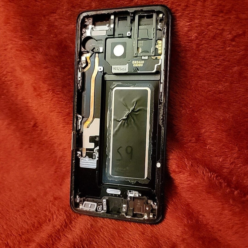 OEM Black Samsung S9 Frame Buttons Heat Sink Sim Tray Housing Replacement Part