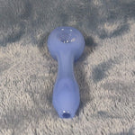 Small Sky Blue Smoking Pipe Tobacco Herb Portable Glass Spoon Pocket Size