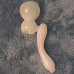 Small Elegant Pearl White Water Pipe Tobacco Smoking Herb Glass Travel Size