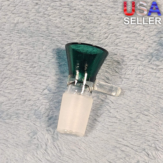 18mm Male Misty Green Glass Bowl Replacement Tobacco Herb Water Pipe Piece