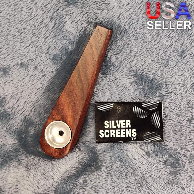 Small Red Wood Wedge Smoking Pipe Tobacco Herb Portable Wooden Travel Size