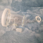 Small Premium Pearly White Water Pipe Tobacco Smoking Herb Glass Travel Size
