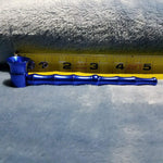 Small Long Blue Bamboo Smoking Pipe Tobacco Herb Portable Metal Travel Size