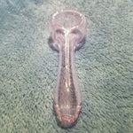Small Rosey Pink Smoking Pipe Tobacco Herb Portable Glass Spoon Pocket Size