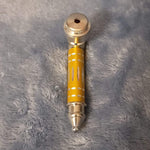 Small Gold Luxury Metal Smoking Pipe Tobacco Herb Silver Portable Pocket Size