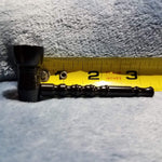 NEW Small Black Bamboo Smoking Pipe Tobacco Herb Portable Metal Pocket Size