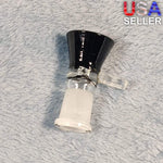 14mm Female Obsidian Black Glass Bowl Replacement Tobacco Herb Water Pipe Piece