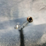 Small Long Silver Bamboo Smoking Pipe Tobacco Herb Portable Metal Travel Size