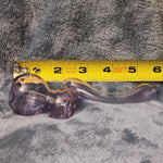 Small Elegant Lavender Purple Water Pipe Tobacco Smoking Herb Glass Travel Size