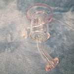 Small Premium Rosey Pink Water Pipe Tobacco Smoking Herb Glass Travel Size