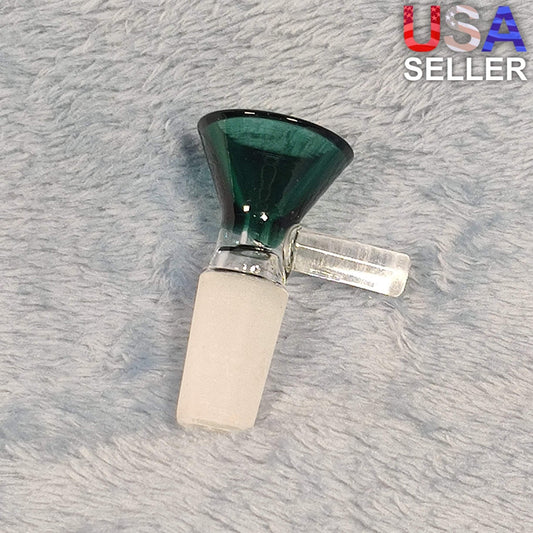14mm Male Misty Green Glass Bowl Replacement Tobacco Herb Water Pipe Piece