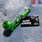 NEW Small Green Stylish Smoking Pipe Tobacco Herb Portable Metal Pocket Size