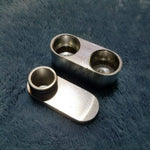 NEW Small Silver Foldable Smoking Pipe Tobacco Herb Portable Metal Pocket Size