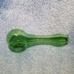Small Emerald Green Smoking Pipe Tobacco Herb Portable Glass Spoon Pocket Size