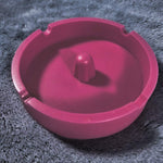 Unique Pink Silicone Ash Tray Smoking Tobacco Herb Round Ashtray Bowl Tap