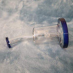 Small Premium Sapphire Blue Water Pipe Tobacco Smoking Herb Glass Travel Size