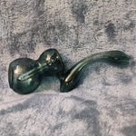 Small Elegant Misty Green Water Pipe Tobacco Smoking Herb Glass Travel Size