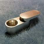 NEW Small Silver Foldable Smoking Pipe Tobacco Herb Portable Metal Pocket Size
