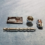 NEW Small Silver Bamboo Smoking Pipe Tobacco Herb Portable Metal Pocket Size