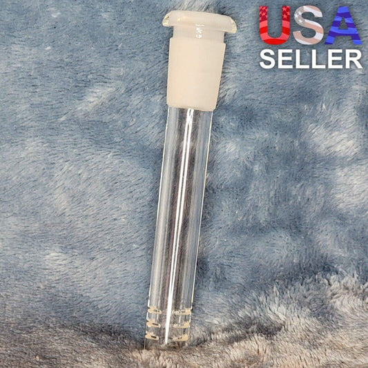 4.5in 4 1/2 Inch Downstem Clear Glass Tube For 14mm Male Bowl Tobacco Water Pipe